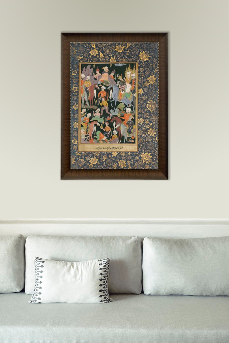 Khidr and Elijah Discover The Water of Life - Eclectic Wall Art, Mughal Art Print, Persian Miniature Art