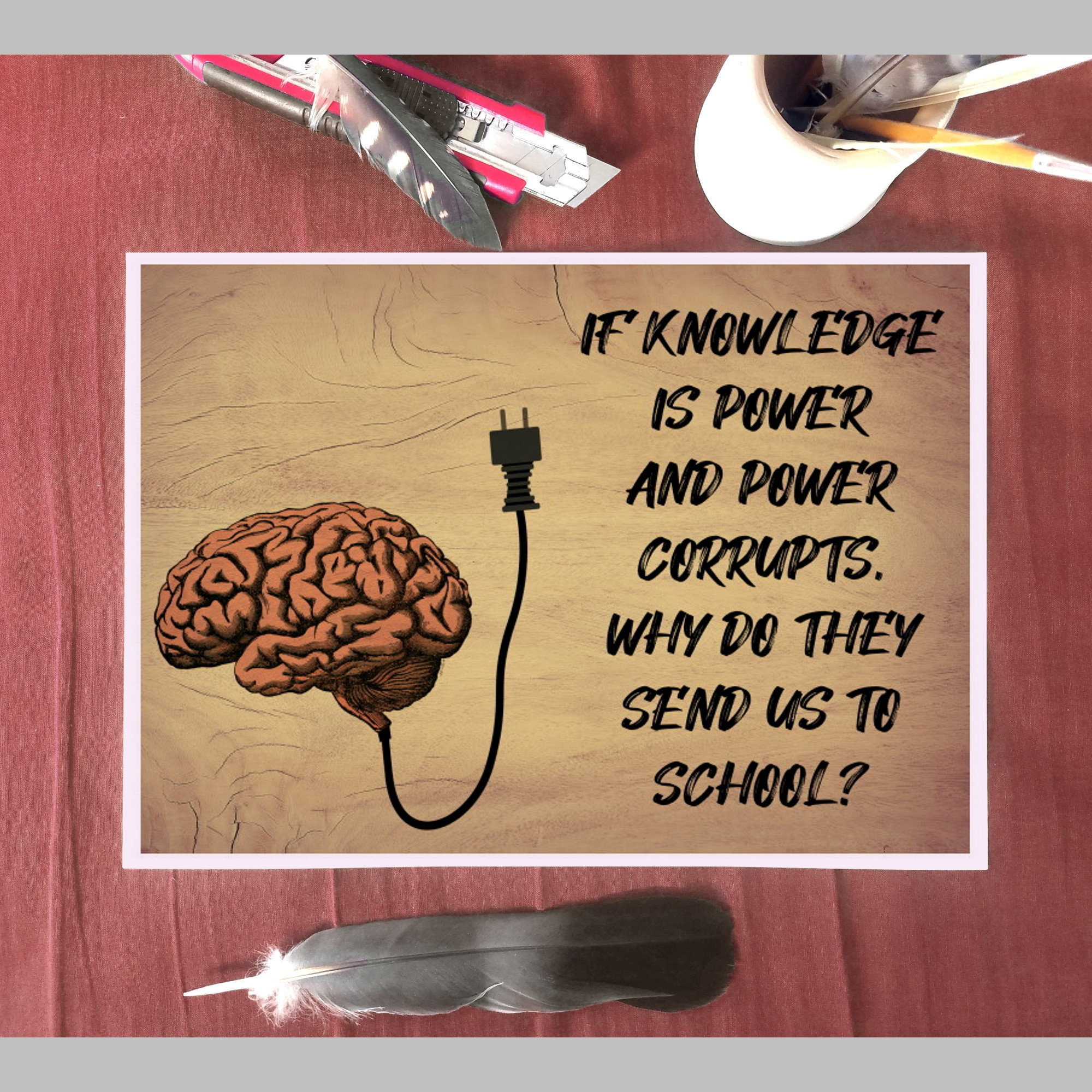 Human Brain Funny Quotes Wall Art Eclectic Quirky Cute - Etsy Human Brain Funny Quotes Wall Art Eclectic Quirky Cute - Etsy