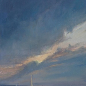Bay Rising - unframed giclee art print of original oil painting