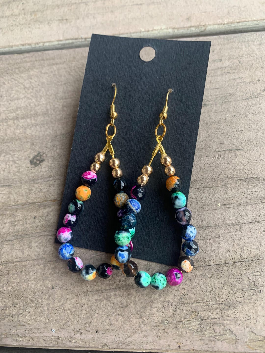 Teardrop Beaded Earrings Dangle Drop Bead Earrings Several Designs To
