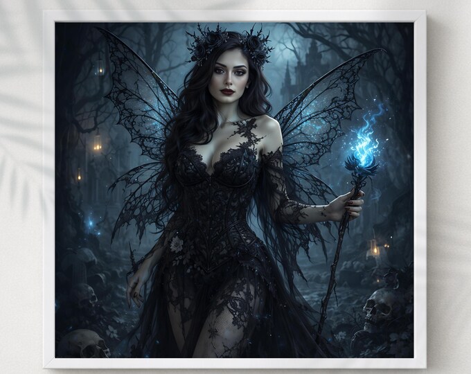 Gothic Fairy Illustration: Dark Fantasy Art (Digital Download)
