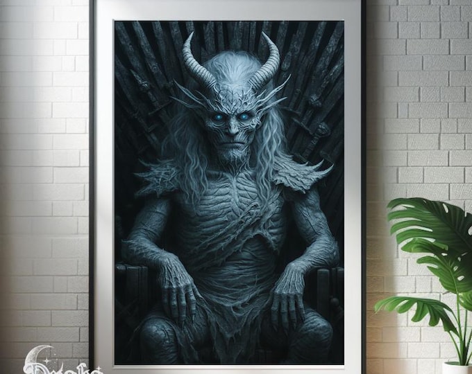 Gothic White Walker Art Print: Winter King, Game of Thrones
