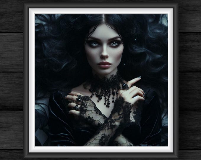 Victorian Gothic Portrait: Dark Fantasy Woman - Digital Download