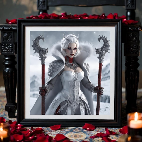 Fantasy Evil Queen Art: Gothic Winter Fairy Tale Printable