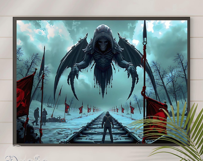 The Revenant - Skeletal Demon Print | Dark Fantasy Art - Instant digital download