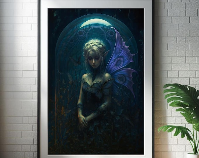 Thistlewing Oracle Fairy Art: Dark Gothic Butterfly Wings