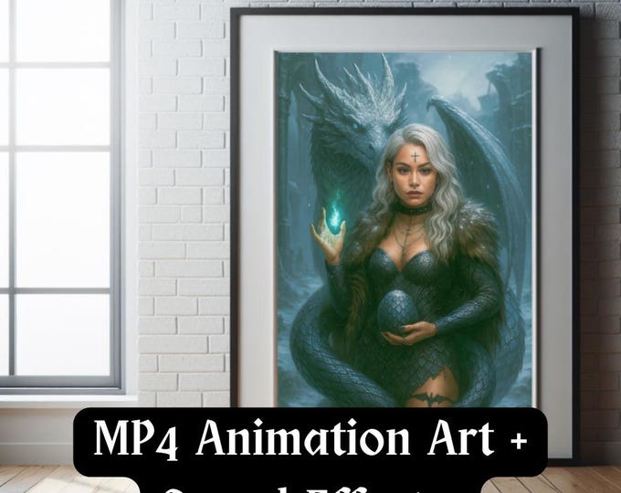 Mother of Dragons MP4 Video Clip: Gothic Silver Dragon - Fantasy Animation