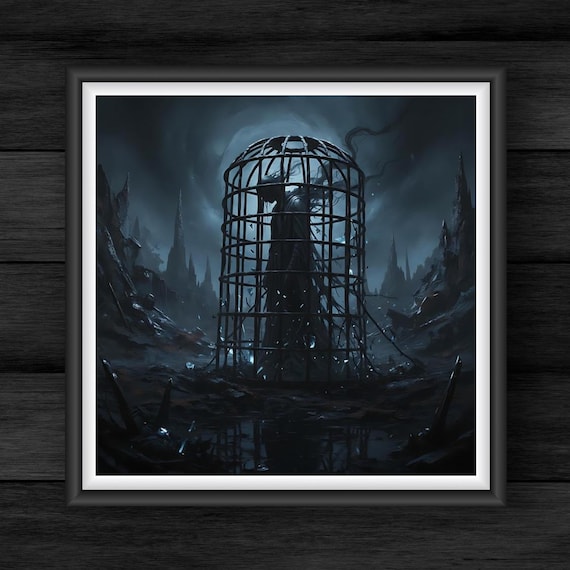 The Bound One Art: Gothic Dark Fantasy (Printable Digital Download)