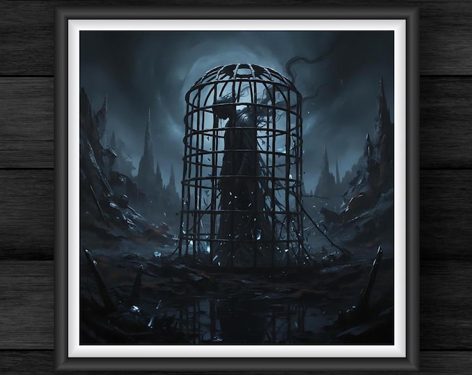 The Bound One Art: Gothic Dark Fantasy (Printable Digital Download)
