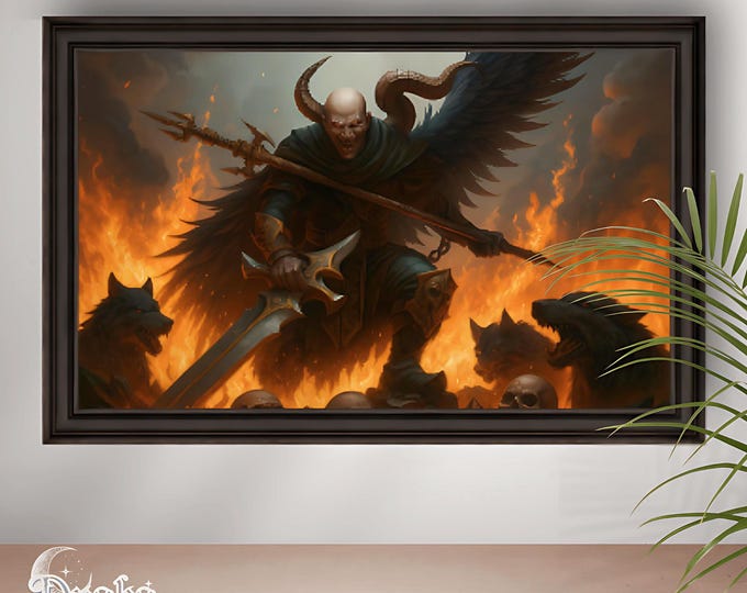 Demon Lord RPG Wall Art: Dark Gothic Fantasy - Digital Download