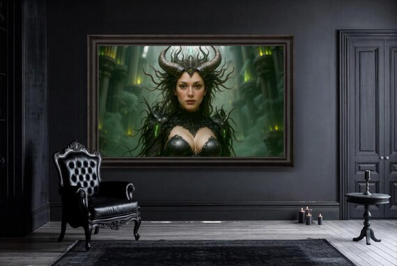 Digital Fantasy Art: Emerald Queen Empress - Gothic Wizard of Oz