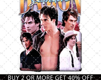 Retro Damon Salvatore Png, Damon Salvatore Png, Damon Salvatore Merch, ian somerhalder Png, Diares Png, Damon Salvatore gift, Salvatore Png
