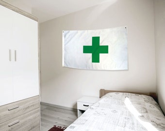 Marihuana Medicinal Verde Cruz Bandera MMJ Bandera