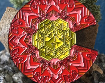 Colorado C Geometric Flower Pin