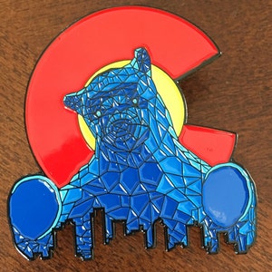 Colorado Convention Center Big Blue Bear Pin