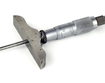 Starrett Depth Micrometer 1-2 inch No. 445 Machine Tool L.S. Starrett