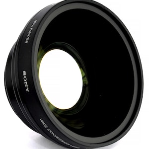 Sony VCL-HG0758 Zubehör X0.7 Weitwinkel-Konverter-Konvertierungsobjektiv, Zubehörobjektiv mit Kappen, schärfstes Zusatzobjektiv, hergestellt von Sony MiNTY!