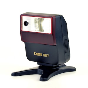 Canon 244T Speedlite Flash: Vintage SLR Camera Strobe w/ Case