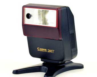 Canon 244T Speedlite Flash: Vintage SLR Camera Strobe w/ Case