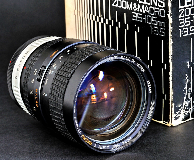 Canon FD 35-105mm f3.5 Macro Zoom Lens by Hoya Cosina Sigma Good for Students 35mm SLR DSLR MiNTY!