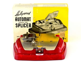 Hollywood Automat Splicer: 8mm/16mm Film Editor, Stainless Steel