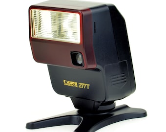 Canon 277T Speedlite Flash: Vintage SLR Camera Strobe w/ Case