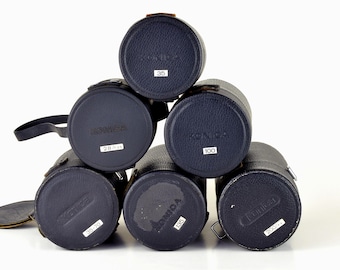 Vintage Konica AR Lens Cases: 28-200mm Hard Shell - Photography Storage