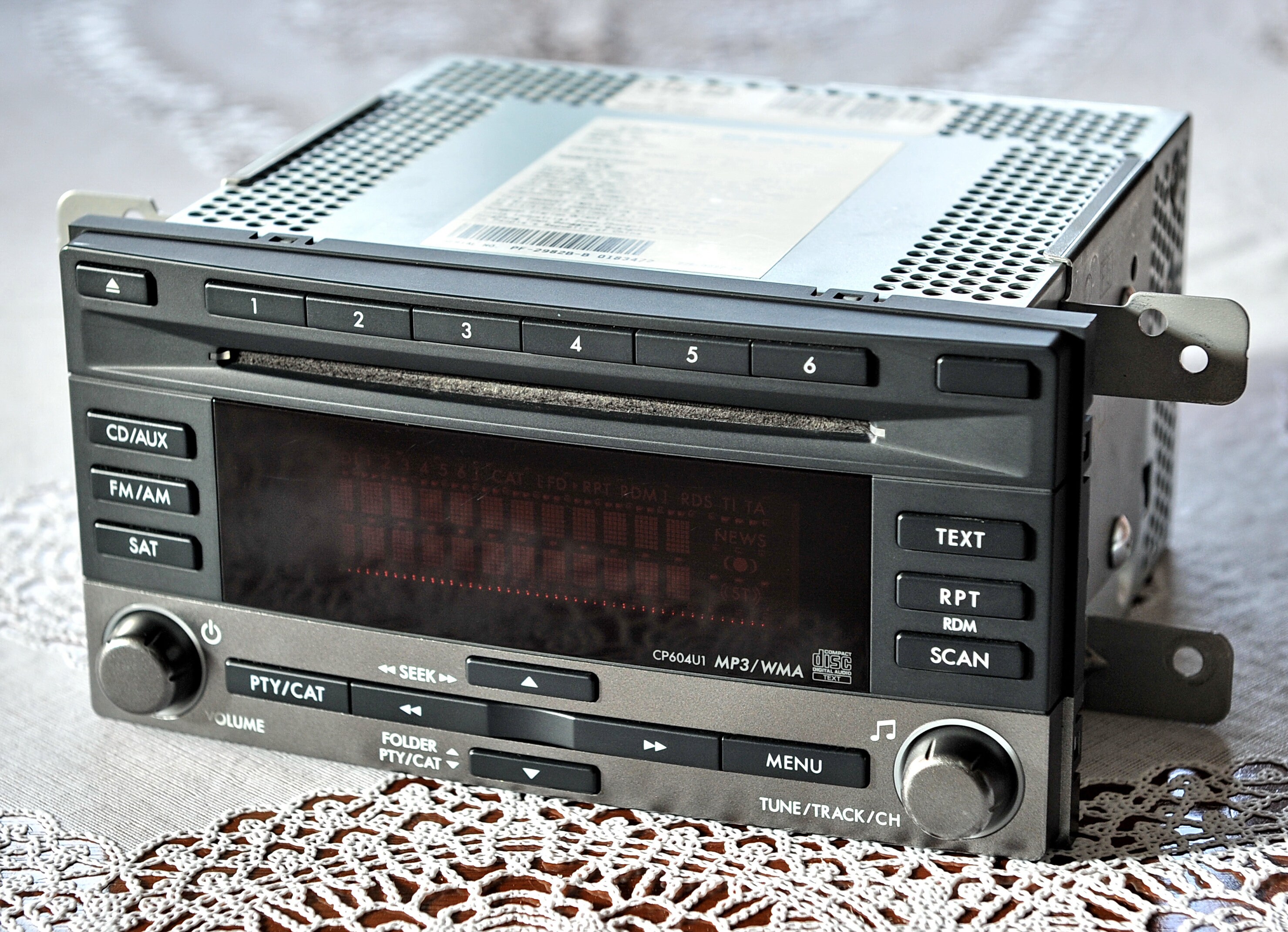 Subaru Clarion 6 Disc Head Unit Model No. PF-2982B-B Stereo