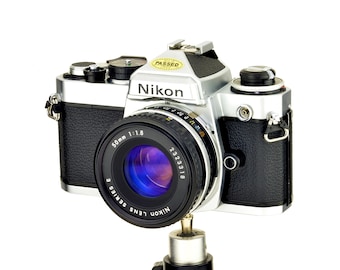 Nikon FE & AiS 50mm f/1.8 E Prime Lens 35mm SLR Camera 4 Students Photography Course Works Well GReAT SHaPE!