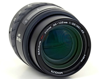 Sony Alpha mt AF 35-105mm f/3.5-4.5 Standard Macro Zoom Wide-Angle to Telephoto Zoom Lens Minolta Maxxum 35mm SLR DSLR MiNTY!