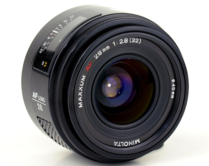 Objectif Zoom Minolta AF-D 28-80mm F/3.5-5.6 Pour Sony Alpha - Occasion - Avec Pare-soleil