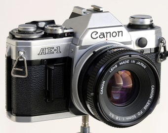 Canon AE-1 + FD 50mm f/1.8 S.C. Standard Prime Lens 35mm SLR Camera Good 4 Students NEaR MiNTY!