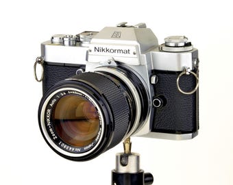 Nikon Nikkormat EL w Nikkor 43-86mm f/3.5 Auto Zoom Lens 35mm SLR 4 Students WoRKS WeLL REaLLY NiCE!