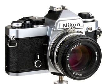 Nikon FE & AiS 50mm f/1.4 SLR Camera w Nikkor AiS 50mm f/1.4 Prime Lens Camera 4 Students Super Fine Condition MiNTY !