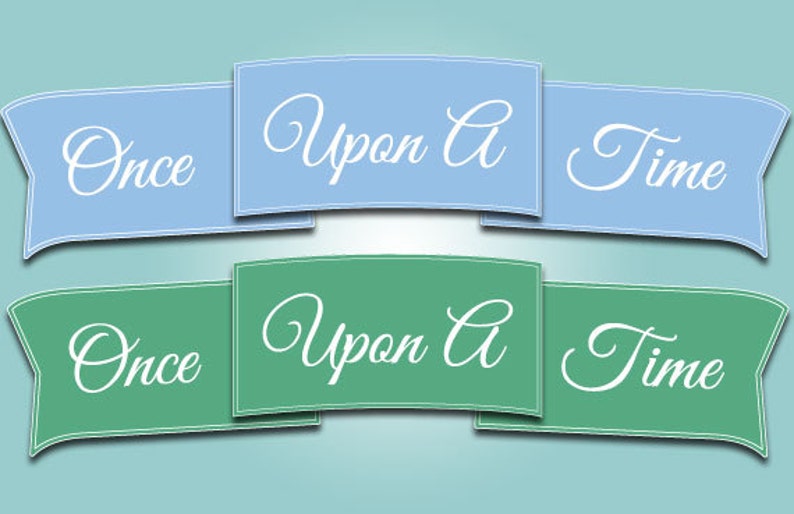 Once Upon A Time Printable Banners Birthday Party Fairytale Wedding ...