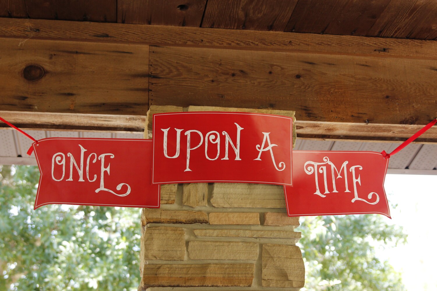 Once Upon A Time Printable Banners Birthday Party Fairytale Wedding