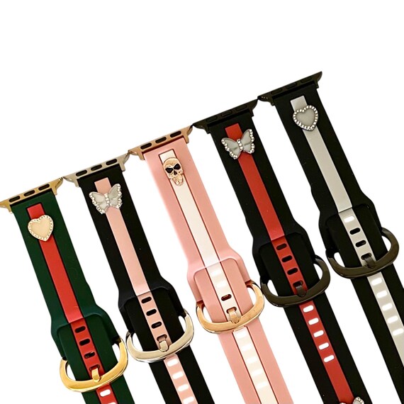 NEW Heart Butterfly Apple Watch Band Charms Amazon.com: VSANT Nylon Band with Charms Decor Compatible  main image 3