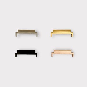 May include: Four metal watch band connectors in different finishes: silver, gold, black, and rose gold.