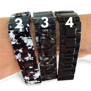Resin 20MM Watchband Compatible With Google Pixel / Clasp & Adapter Color Options image 11