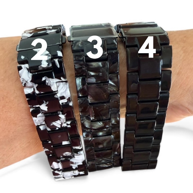 Resin 20MM Watchband Compatible With Google Pixel / Clasp & Adapter Color Options image 11