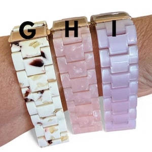 Resin 20MM Watchband Compatible With Google Pixel / Clasp & Adapter Color Options image 4