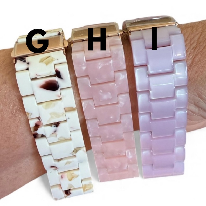Resin 20MM Watchband Compatible With Google Pixel / Clasp & Adapter Color Options image 4