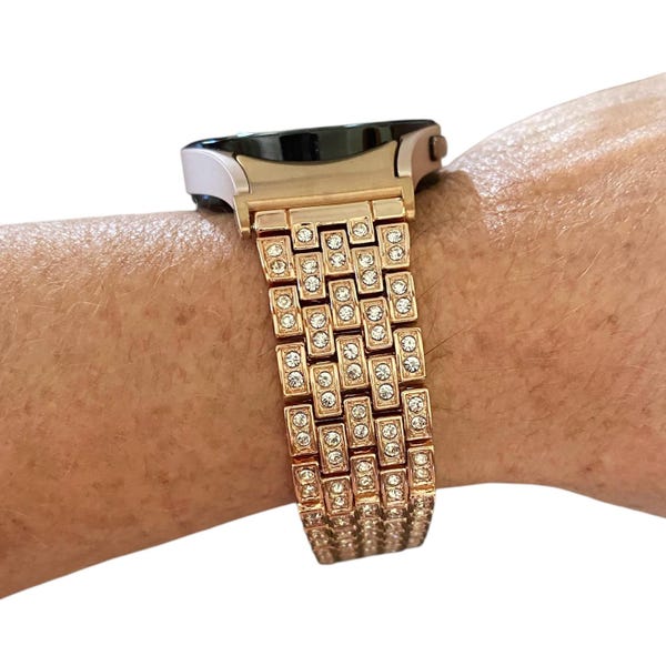 Rhinestone 20MM Watchband Compatible With Samsung Galaxy : Silver-Gold-Black-Rose Gold-Champagne Gold