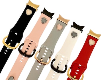 Samsung Galaxy Heart Charms Silicone 20MM Watchband / Color Option