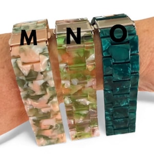 Resin 20MM Watchband Compatible With Google Pixel / Clasp & Adapter Color Options image 6