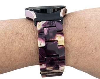 Resin 20 MM Armband Kompatibel mit Samsung Galaxy: Farboptionen für Verschluss und Adapter
