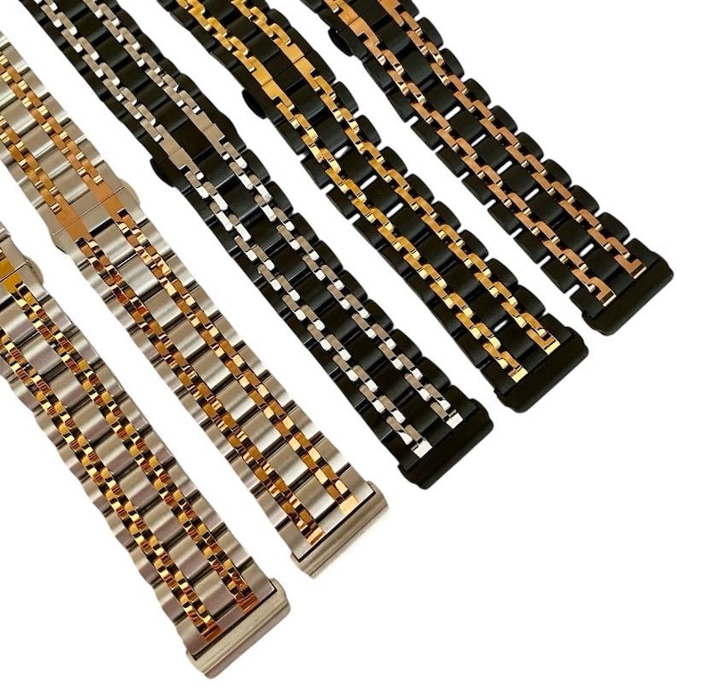 Stainless Steel 20MM Watchband Compatible with Fitbit Versa Watch : Color Options image 1