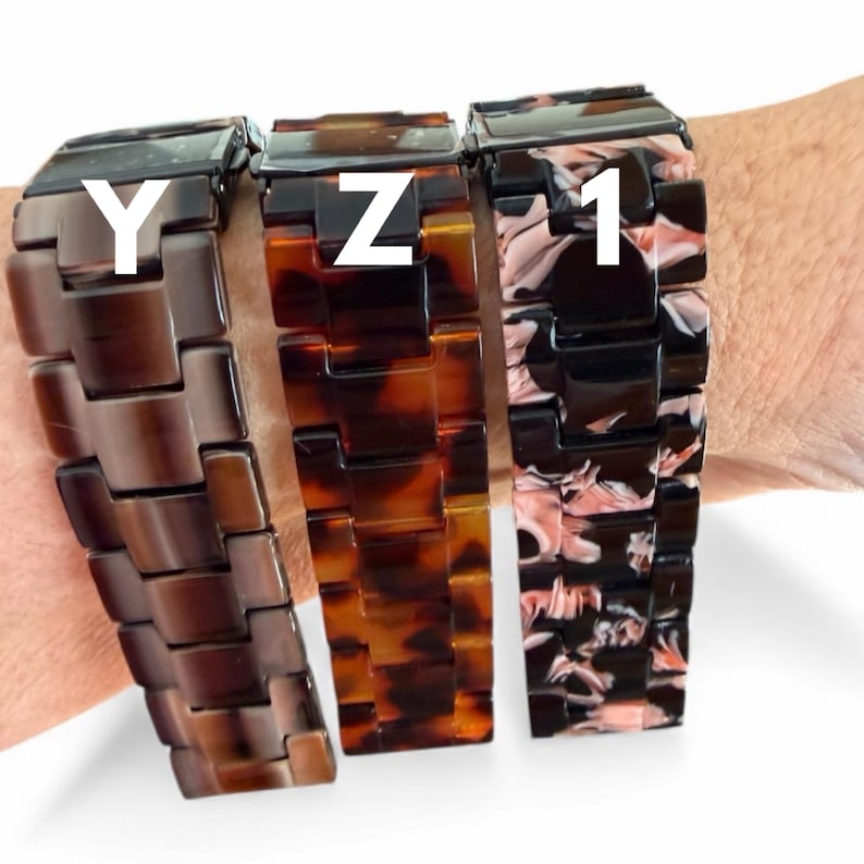 Resin 20MM Watchband Compatible With Google Pixel / Clasp & Adapter Color Options image 10