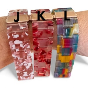 Resin 20MM Watchband Compatible With Google Pixel / Clasp & Adapter Color Options image 5