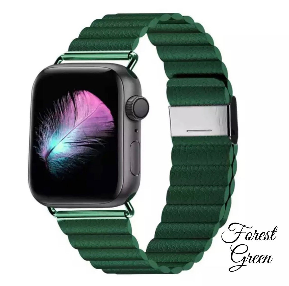 Apple Watch Band Genuine Leather Loop Bracelet Strap Etsy